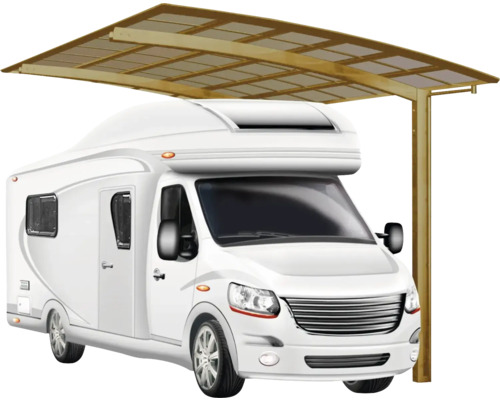 Einzelcarport Ximax Portoforte Caravan Typ 60 Aluminium eloxiert 270,4x495,4 cm bronze