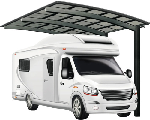 Einzelcarport Ximax Portoforte Caravan Typ 80 Aluminium eloxiert 270,4x495,4 cm schwarz