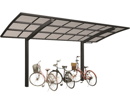 Einzelcarport Ximax Portoforte Mini Typ 60 Aluminium eloxiert 201x253,8 cm schwarz