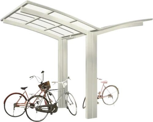 Doppelcarport Ximax Portoforte Mini Typ 60 Y-Ausführung Aluminium eloxiert 404x253,8 cm Edelstahl-Look