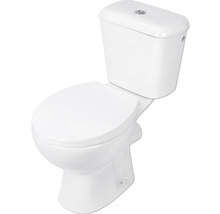 WC-Kombination Set Differnz Tiefspüler mit Spülrand Abgang waagerecht weiß glänzend mit WC-Sitz 38.500.02-thumb-0