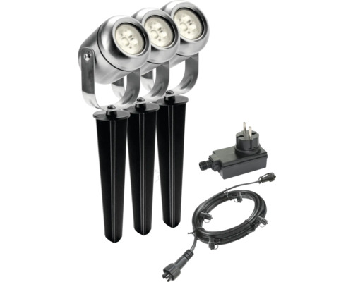 Erdspieß Strahler/Spot/Fluter Season Lights BOLSANO 1,8 W warmweiß 1-flammig IP 44 edelstahl