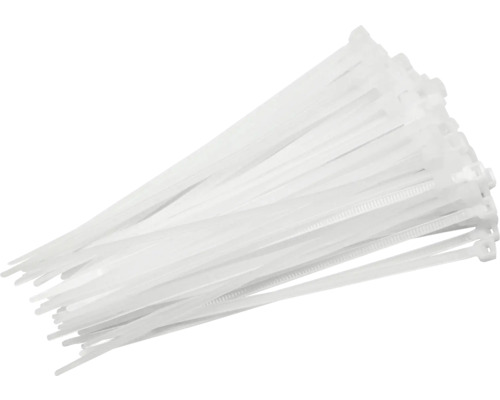 Bündel weiße Kabelbinder