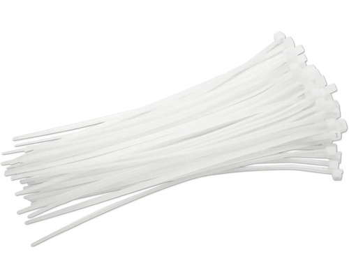 Bündel weiße Kabelbinder