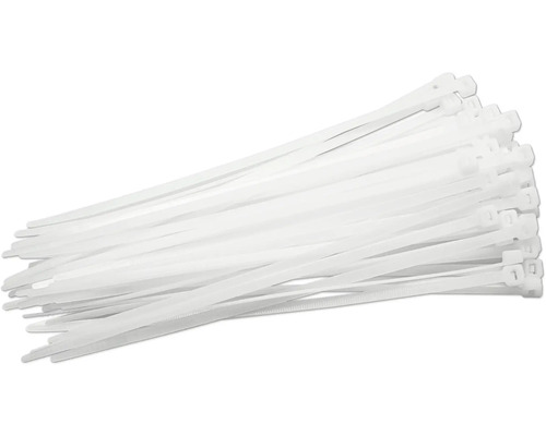 Bündel weiße Kabelbinder