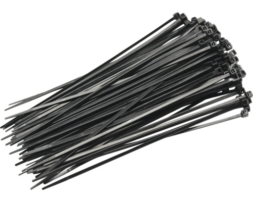 Bündel schwarzer Kabelbinder