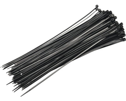 Bündel schwarze Kabelbinder