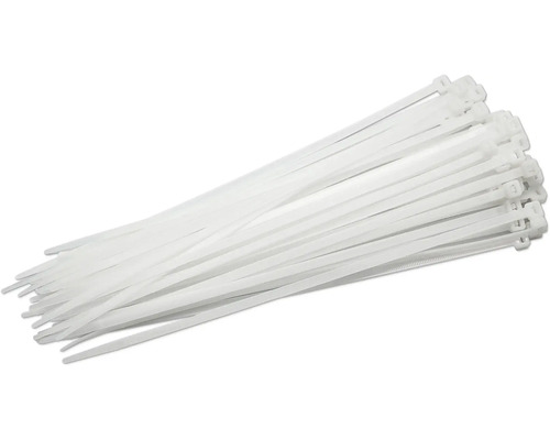 Bündel weiße Kabelbinder