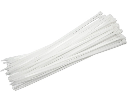 Bündel weiße Kabelbinder