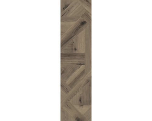 Holzboden mit Fischgrätenmuster