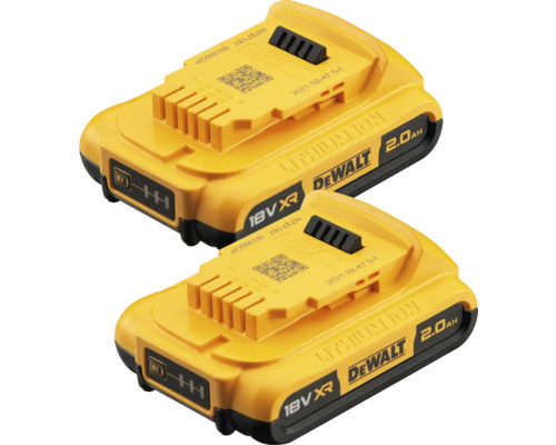 Akku Set 18 V/ 2 x 2 Ah DeWalt DCB183D2-XJ