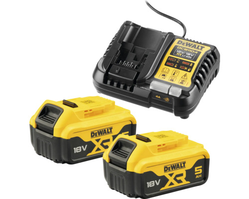 Akkus und Ladegerät-Set DeWalt DCB1104P2 (2 x 18 V / 5 Ah)