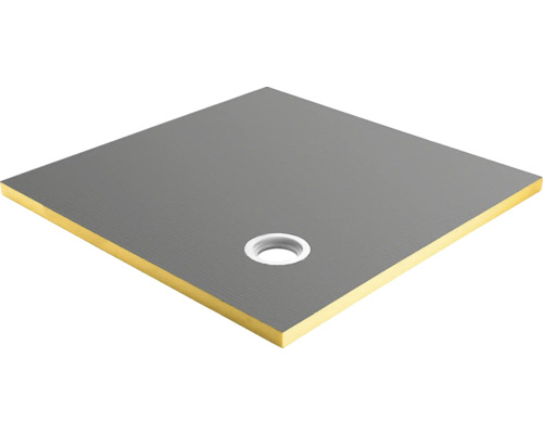 Quadratische Duschwanne mit Ablauf