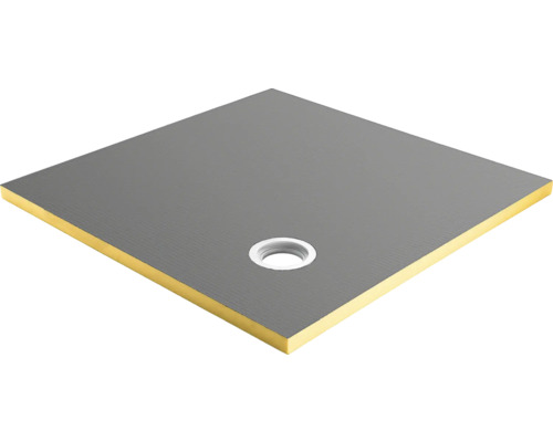 Quadratische Duschwanne mit Ablauf