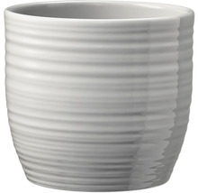 Runder Pflanztopf aus Keramik mit Rillenmuster