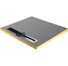 Quadratische Duschwanne mit Ablaufrinne