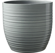 Blumentopf mit horizontaler Rillenstruktur