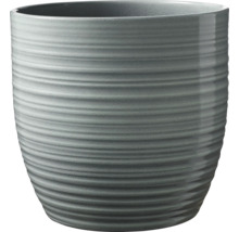 Grauer Pflanztopf mit Rillenmuster