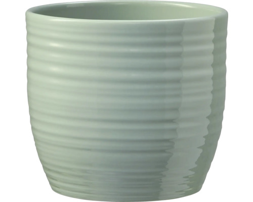 Blumentopf Soendgen Bergamo Pure Keramik glänzend Ø 19 cm H 18 cm blau Keramik Pflanztopf mit gerippter Textur