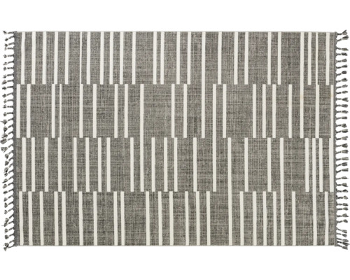 Teppich Ravenna Streifen grau weiß 80x150 cm