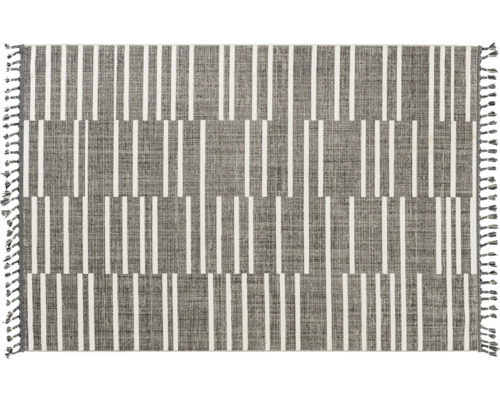 Teppich Ravenna Streifen grau weiß 160x230 cm