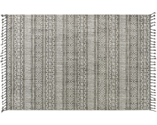Teppich Ravenna Aztekenm grau 80x150 cm