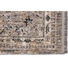 Teppich mit Fransen und gemustertem Design