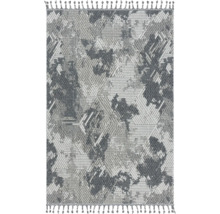 Teppich mit geometrischem Muster und Fransen