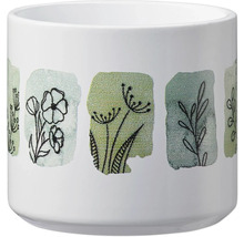 Blumentopf mit Pflanzenmuster