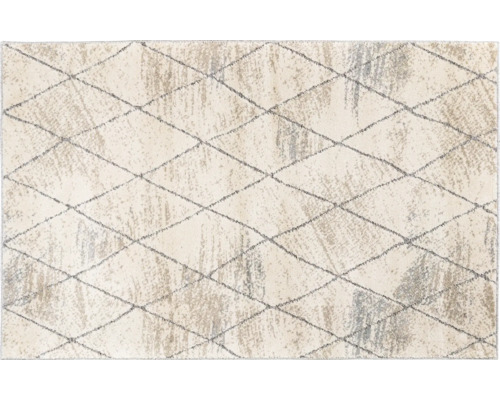 Outdoorteppich Solero Rauten creme/grau 80x150 cm
