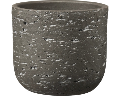 Runder Pflanztopf mit rauer Textur