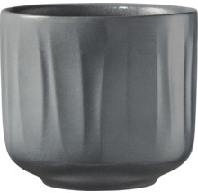 Grauer Keramikblumentopf