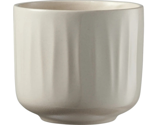 Blumentopf Soendgen Bagua Keramik Ø 16 cm H 14 cm creme Keramik Blumentopf mit Rillenmuster