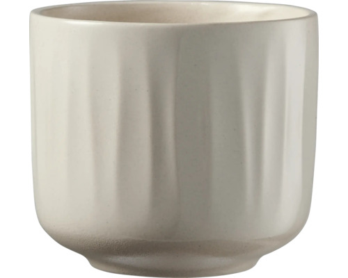 Blumentopf Soendgen Bagua Keramik Ø 21 cm H 19 cm creme Keramik Pflanztopf mit geriffelter Oberfläche