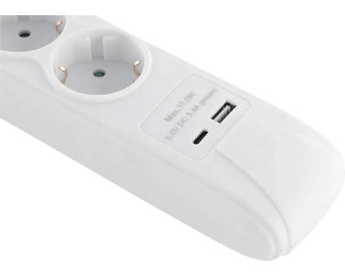 Mehrfachsteckdose mit USB-Anschluss