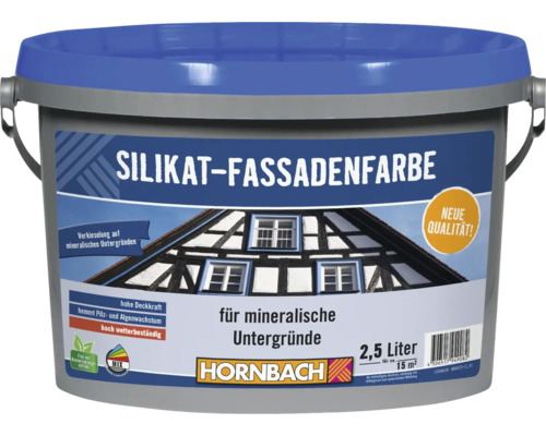 Hornbach Silikat-Fassadenfarbe weiß 2,5 L Hornbach Silikat-Fassadenfarbe weiß 2,5 L