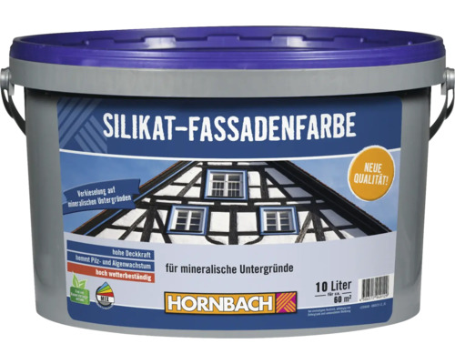 Hornbach Silikat-Fassadenfarbe weiß 10 L