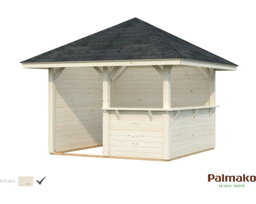 Pavillon Palmako Bianca 8,3 m² Set 3 300 x 300 cm natur