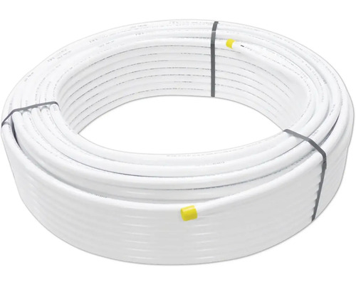 Aluminium-Mehrschicht-Verbundrohr 26x3 mm weiß im 50 m Ring Rolle weiße Kunststoffrohre