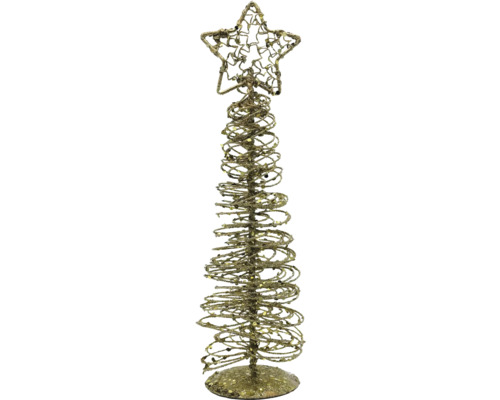 Weihnachtsdeko Baum aus Draht 20 cm gold