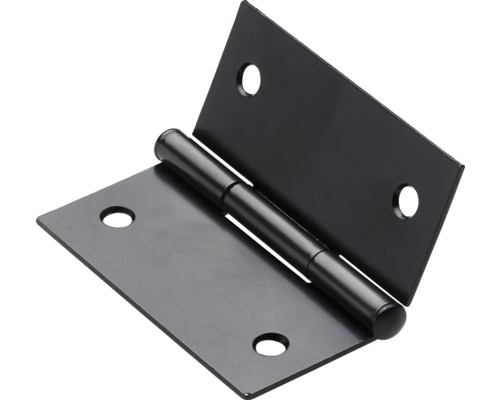 Kantiges Scharnier 50 x 50 x 1 mm Stahl schwarz 10 Stück Scharnier mit Schraublöchern