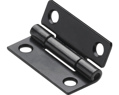 Schmales Scharnier 25 x 18 x 0,8 mm Stahl schwarz 20 Stück Scharnier mit Löchern zur Befestigung