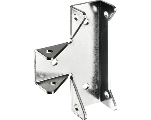 Winkelverbinder aus Metall mit Befestigungslöchern