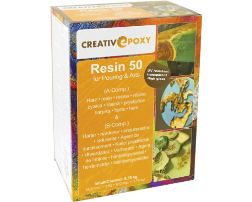 Kreativ Epoxidharz Resin 50 Gießharz und Kunstharz, Inhalt 6,75 Kilogramm