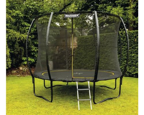 Gartentrampolin mit Sicherheitsnetz und Leiter