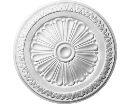 Deckenrosette aus Stuck mit Blumenmuster