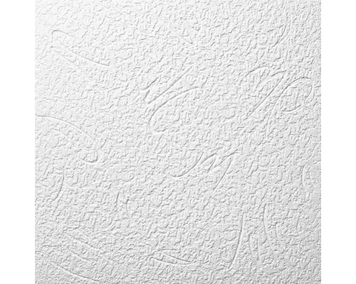 Detailaufnahme einer weißen Rauhfasertapete mit Struktur
