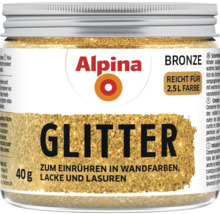 Alpina Glitter Bronze zum Einrühren in Wandfarben, Lacke und Lasuren, 40 Gramm