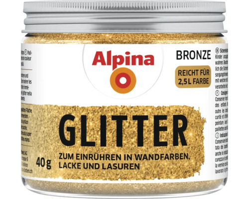 Alpina Glitter bronze 40 g Alpina Glitter Bronze zum Einrühren in Wandfarben, Lacke und Lasuren, 40 Gramm
