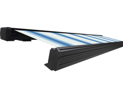SOLUNA Kassettenmarkise Exquisit 4x2,5 Stoff Dessin 320234 Gestell DB703 dunkelgrau ink. Motor und Wandschalter links SOLUNA Kassettenmarkise Exquisit 4x2,5 Stoff Dessin 320234 Gestell DB703 dunkelgrau ink. Motor und Wandschalter links